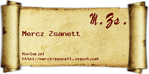 Mercz Zsanett névjegykártya